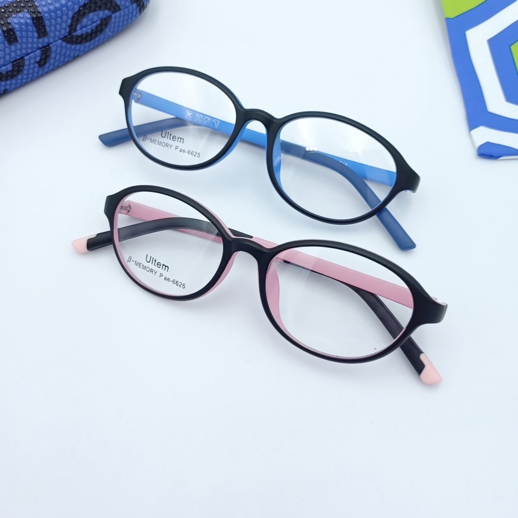 Gọng kính nhựa ULTEM thời trang trẻ em từ 6 – 10 tuổi, Nhận cắt kính cận – viễn – loạn theo yêu cầu, mã 6625