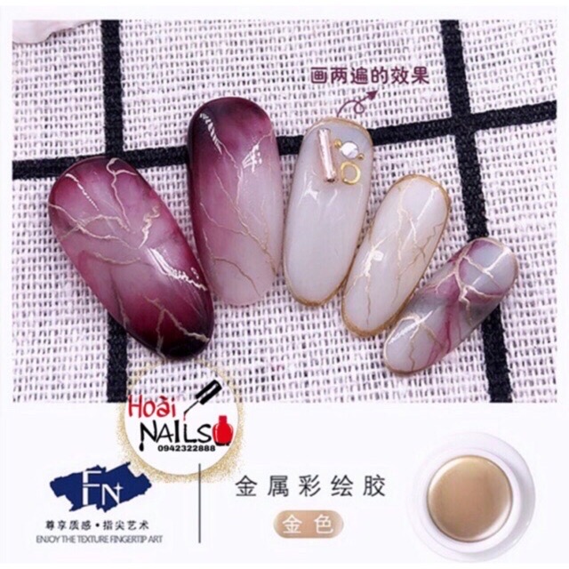 Gel vẽ metal Phụ kiện Nail