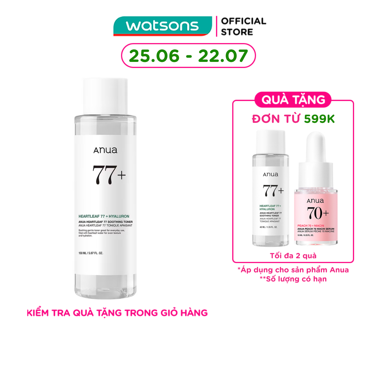 Nước Hoa Hồng Diếp Cá Anua Heartleaf 77 Soothing Toner 150ml