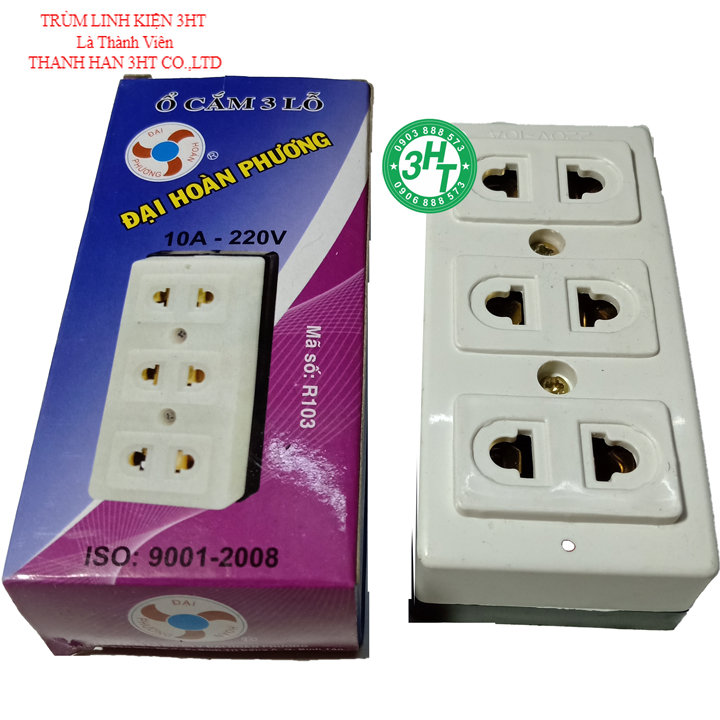 Ổ cắm 3 lỗ k103 -3ht
