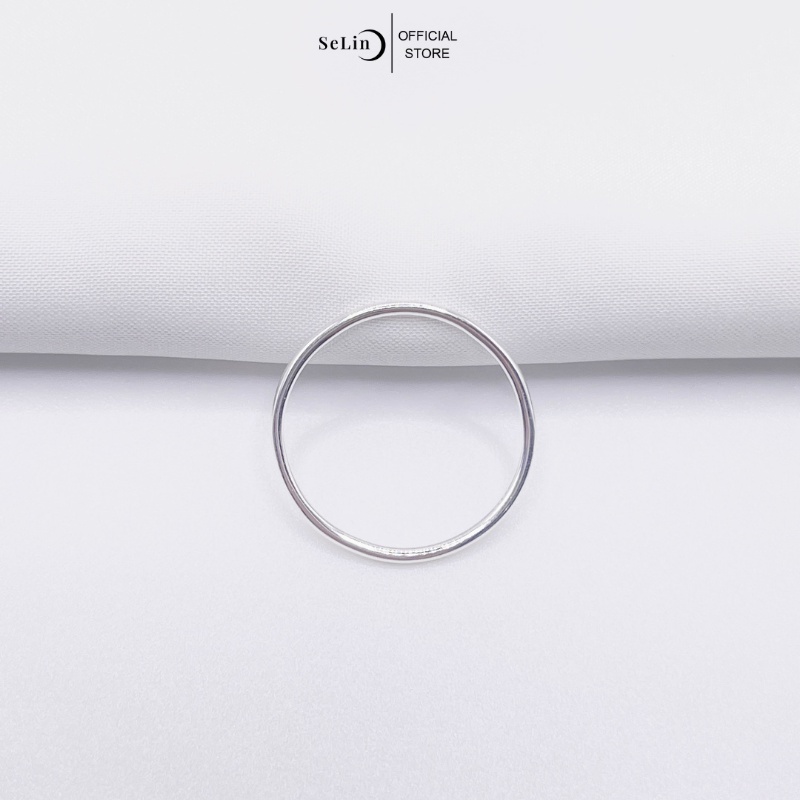 Nhẫn bạc nữ SELIN JEWELRY tròn trơn đơn giản, basic, cá tính nhiều kích thước