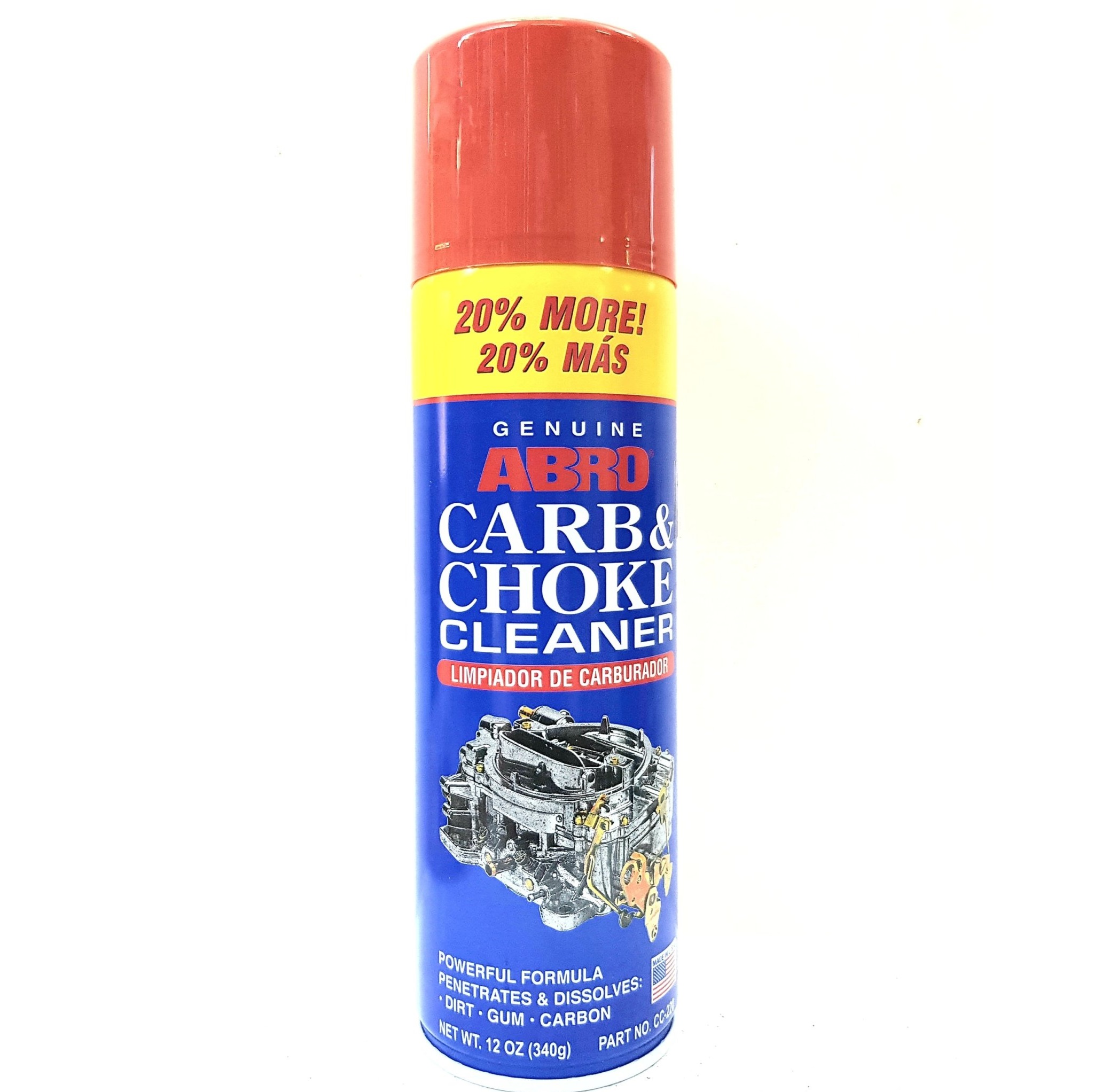 HCMChai xịt súc bình xăng con Abro carb & choke cleaner 340g