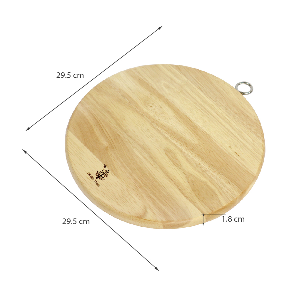 Thớt gỗ tròn khoen D300 - Gỗ Đức Thành - 01061