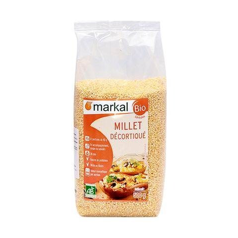 Hạt kê hữu cơ đã bóc vỏ Markal 500g