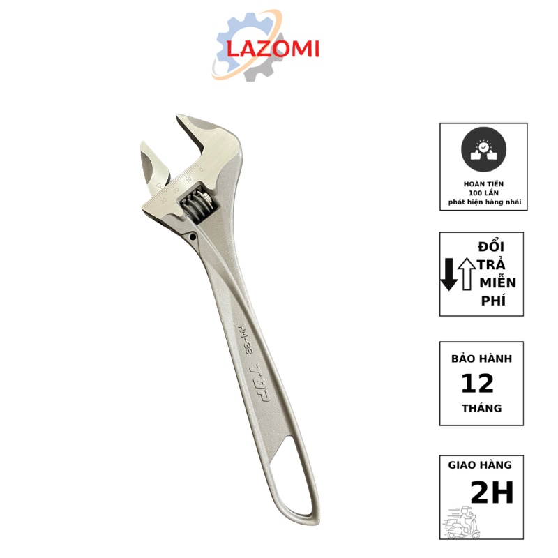 Mỏ lết độ rơ = 0 miệng rộng top kogyou made in japan hm-25 / hm-32/ hm-38 / hm-43 lazomi tools