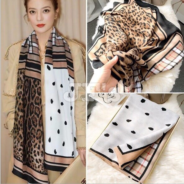 Khăn choàng cotton lanh, khăn quàng cổ nữ thời trang phong cách HQ