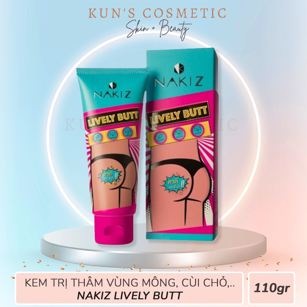Kem nakiz lively giảm thâm vùng mông, bẹn, cùi chỏ, đầu gối, nách - 100ml