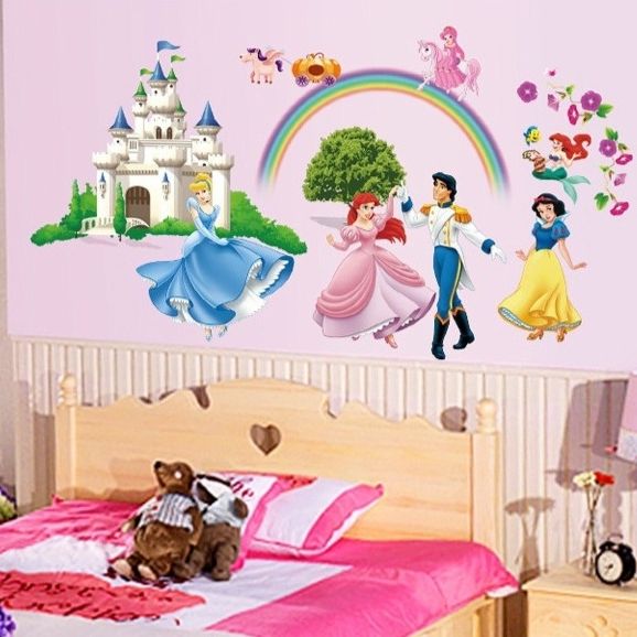💞💞tranh decal dán tường lọ lem và dạ hội cho bé - decal dán tường💞💞