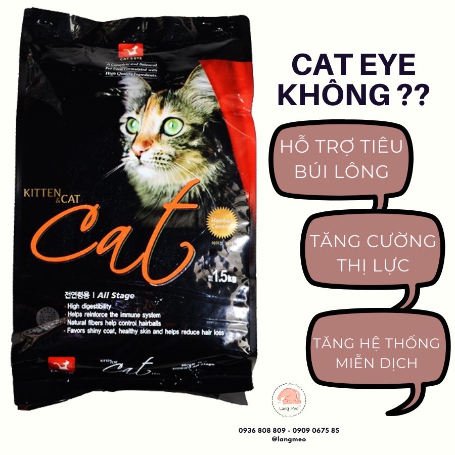 Thức ăn khô cho mèo Cats eye - Hạt mèo dĩnh dưỡng - Thức ăn cho mèo - 500g