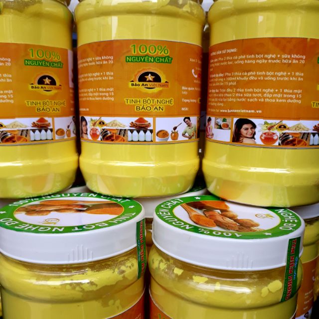 Tinh bột nghệ Nghệ An 1kg = 2 hộp như hình