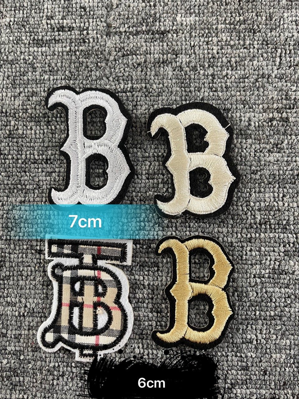 Miếng Sticker Thêu Ủi hình chữ b cao cấp