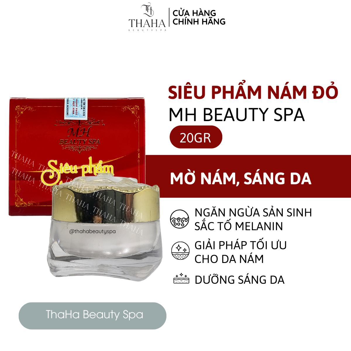 [CHÍNH HÃNG] KEM SIÊU PHẨM NÁM ĐỎ MH Beauty Spa 10g, Kem nám tàn nhang MELASMA SUPER PRODUCT, Ke