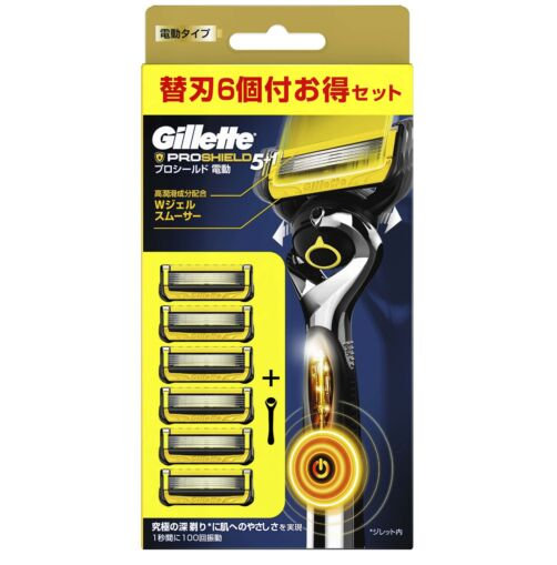 Bộ Dao Cạo Râu Chạy Pin Gillette Fusion Proshield 5+1 lá chắn chuyên nghiệp + 6 Lưỡi dao