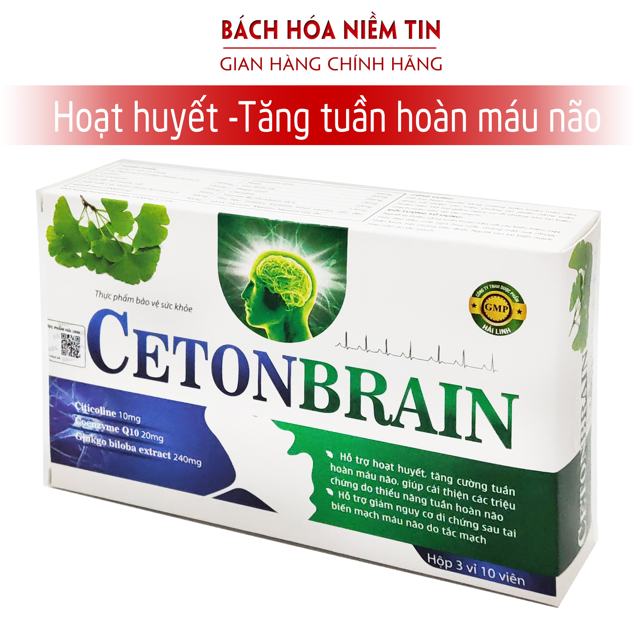 Viên uống bổ não CETON Brain - thành phần ginkgo biloba 240mg