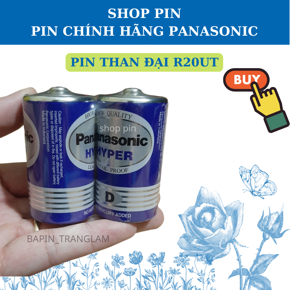 Pin Đại Panasonic cỡ D chính hãng panasonic vỉ 2 viên