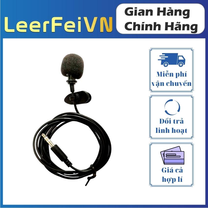 [HÀNG TỐT] Micro cài áo Lavalier Microphone GL119 LeerFei LF21 hàng chuẩn 3 Ring, jack 3.5mm, micro thu âm phát sóng trực tiếp