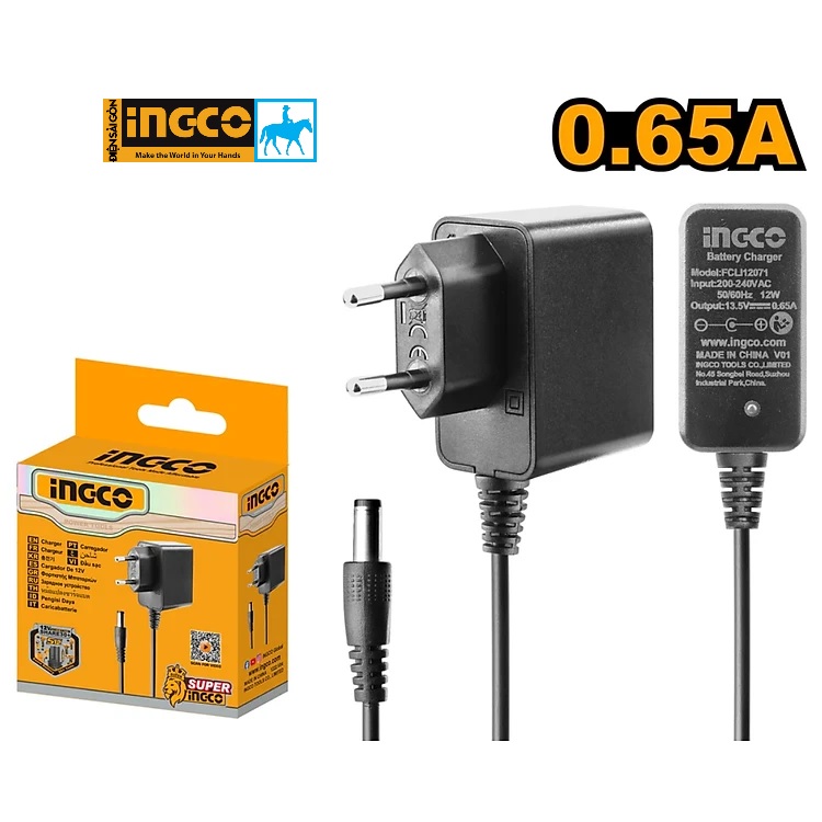 Adapter nguồn sạc pin 12v 1.5ah ingco fcli12081 fcli12071