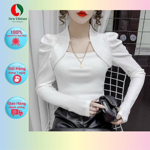 Áo ray dài phối vòng siêu xinh chất vải thun