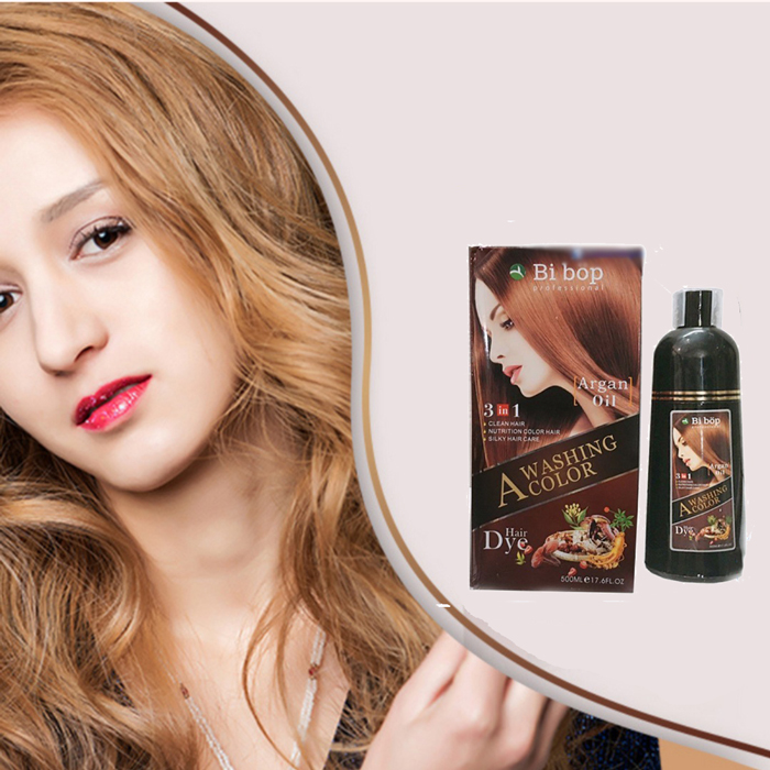 Dầu Gội Đầu Nâu Bibop, Dầu Gội Đầu Đen Tóc Bibop thảo dược phủ bạc nâu tóc, đen tóc đẹp 500ml - Hàng cao cấp dùng là phê, trẻ đẹp mỗi ngày, giữ mãi nét thanh xuân