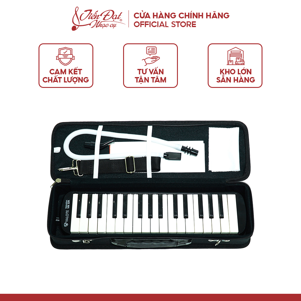 (1 BỘ ỐNG THÔI) Kèn Phím Thổi Hơi Melodion/ Pianica/ Melodica Valote VM-32K, 37K, Hộp Nhựa, Hộp Vải