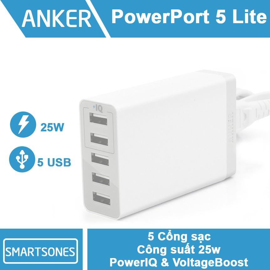 Củ sạc anker powerport 5 lite 25w