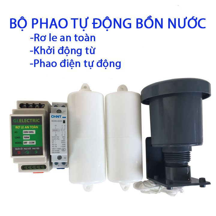 Bộ bơm nước tự động công suất lớn - Rơ le an toàn GLELECTRIC-phao điện-khởi động từ CHINT