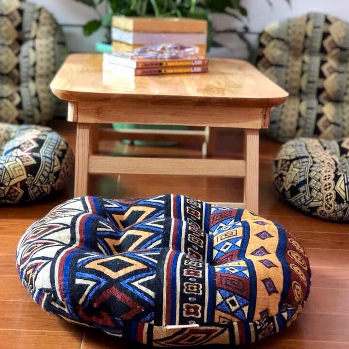 Nệm ngồi bệt hoạ tiết thổ cẩm😍