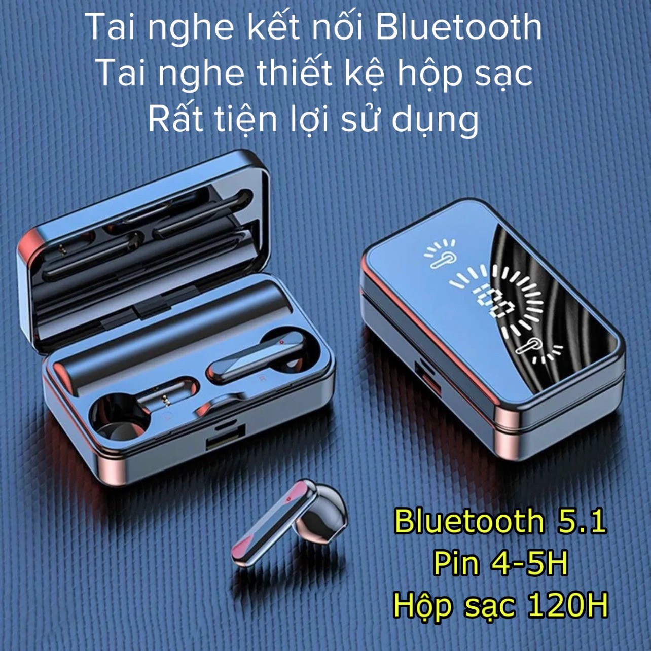 Tai Nghe Không Dây S20 Pro Kết Nối Bluetooth V5.2 - Âm Thanh Hifi 9D Cực Hay Có Micro màn hình LED chống thấm nước, Full hộp, Pin Trâu