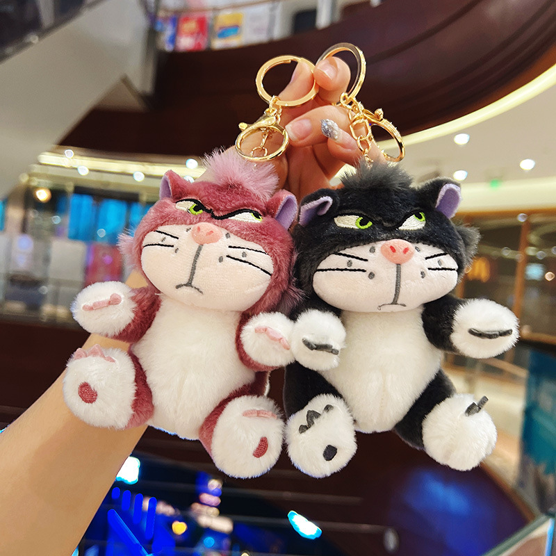 Móc khóa mèo béo Lucifer nghịch ngợm, móc khóa trang trí gấu bông dễ thương