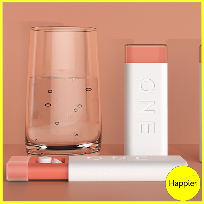 [HCM]Hộp Đựng Phân Chia Thuố c Cầm Tay 3 Ngăn - Happier