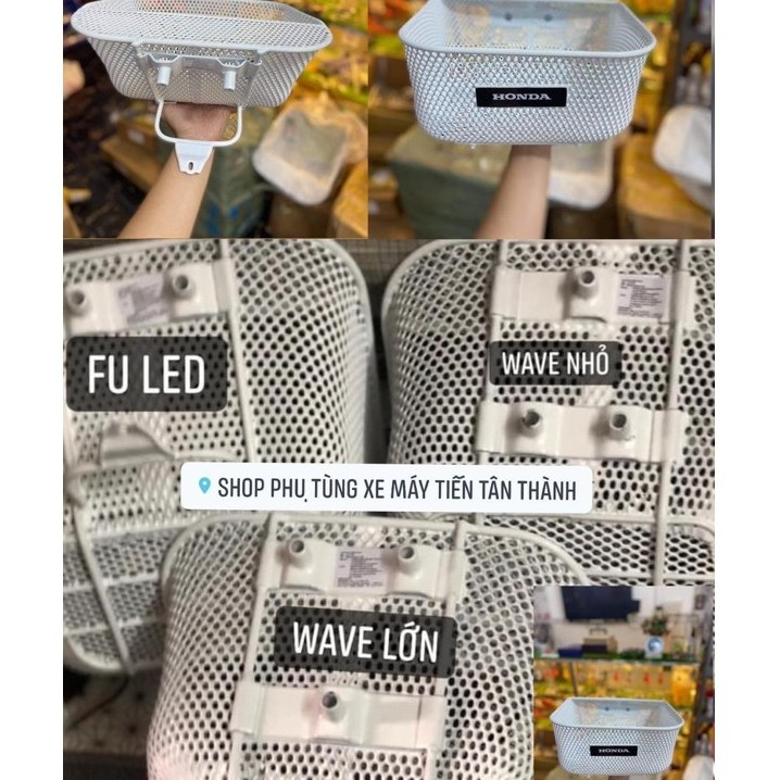 [HCM]Rổ nhựa giỏ nhựa ( trắng ) WAVE FULED RS100