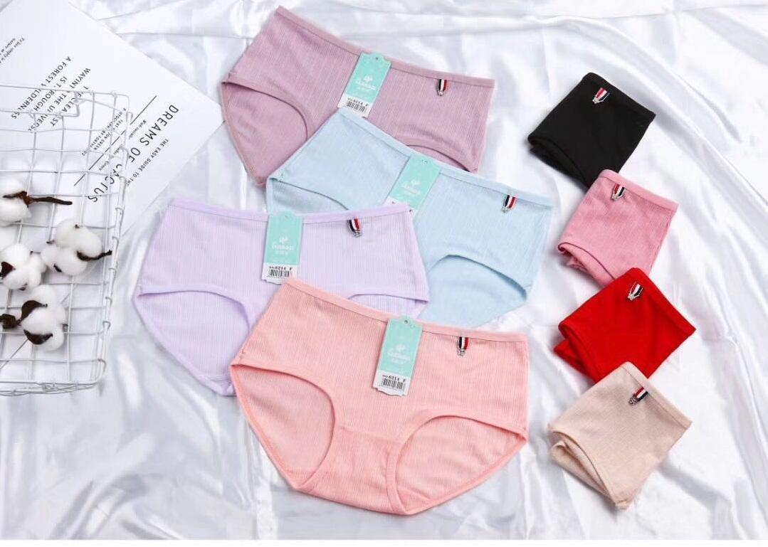 Combo 5 quần lót nữ cao cấp gân tăm đính đá, quần lót nữ sexy