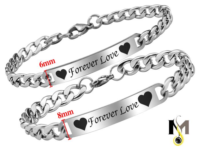 Lắc tay Inox cặp đôi Forever Love - Không đen, Không rỉ