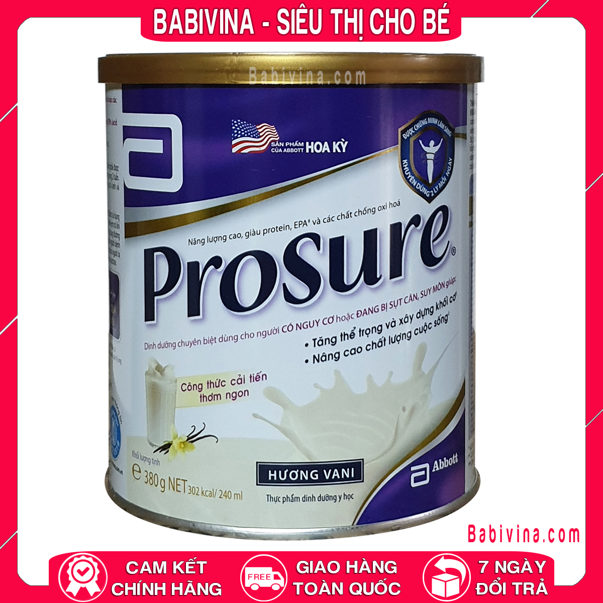 Sữa bột prosure 380g | dành cho người bệnh ung thư