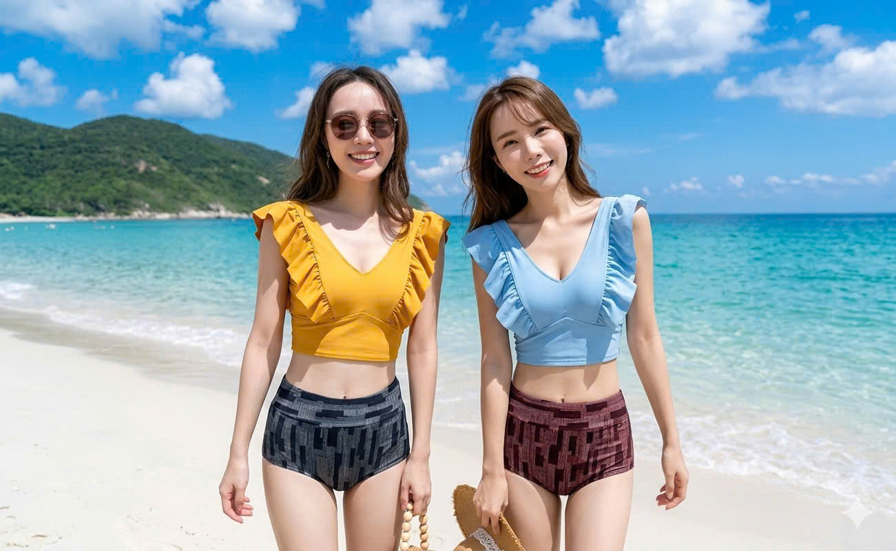 Bikini 2 chi tiết, đồ bơi nữ (áo+quần)