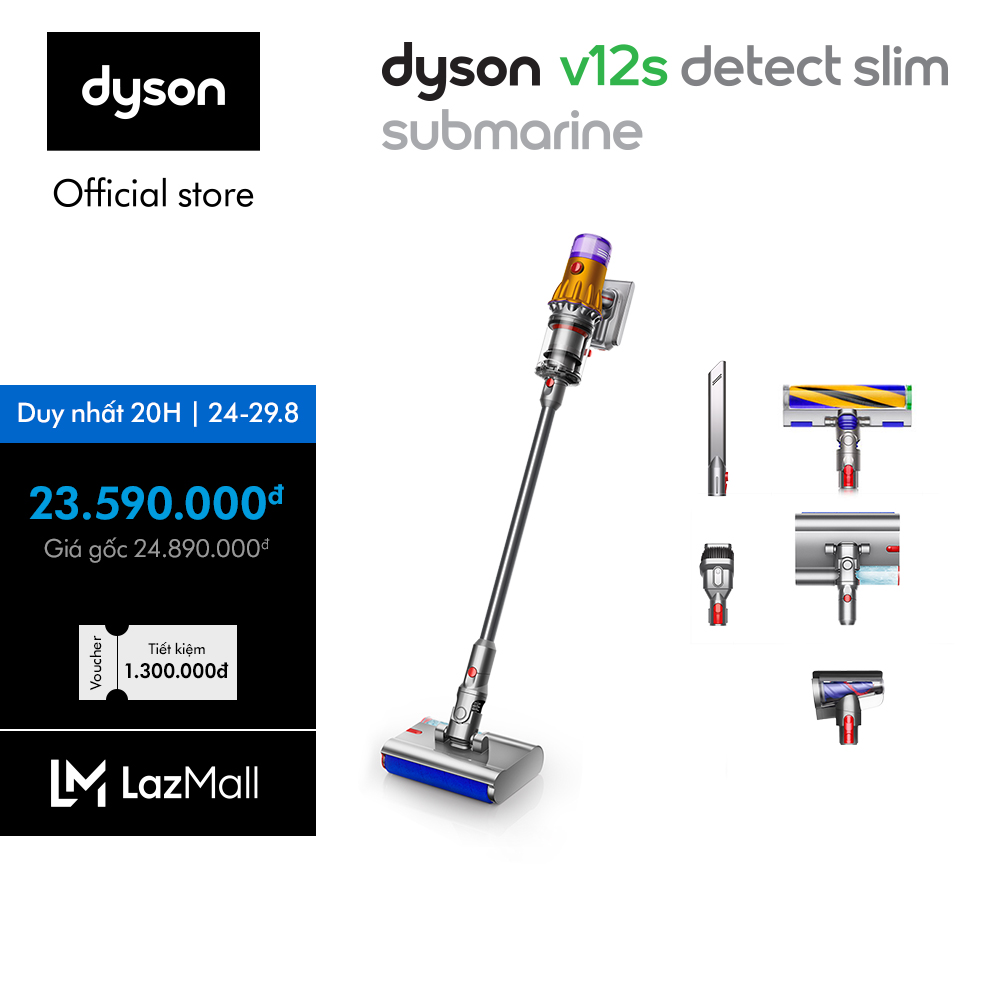 Máy hút bụi Lau nhà không dây Dyson V12s Detect ™ Slim Submarine​