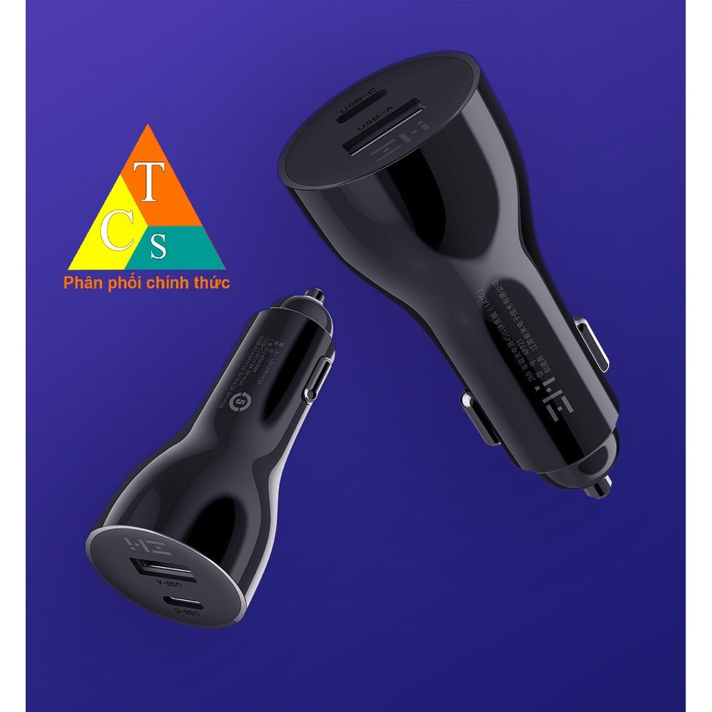 [Mã SKAMCLU9 giảm 10  đơn 100K] Sạc nhanh xe hơi ô tô Zmi Xiaomi 45w chuẩn PD Zmi AP721