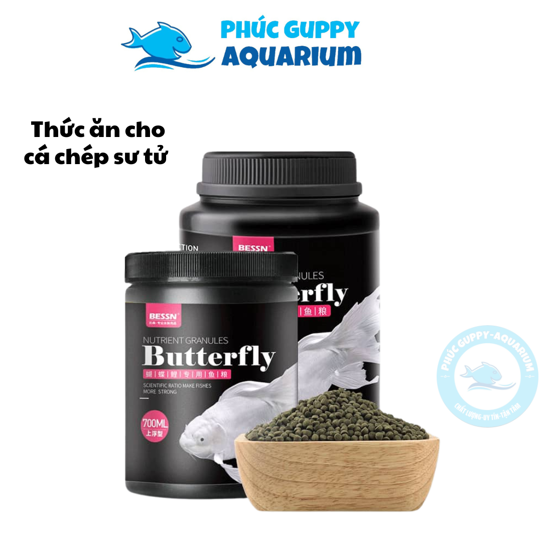 Cám bessn butterfly cho cá chép sư tử | thức ăn đạm cao, giúp cá phát triển tốt, không đục nước