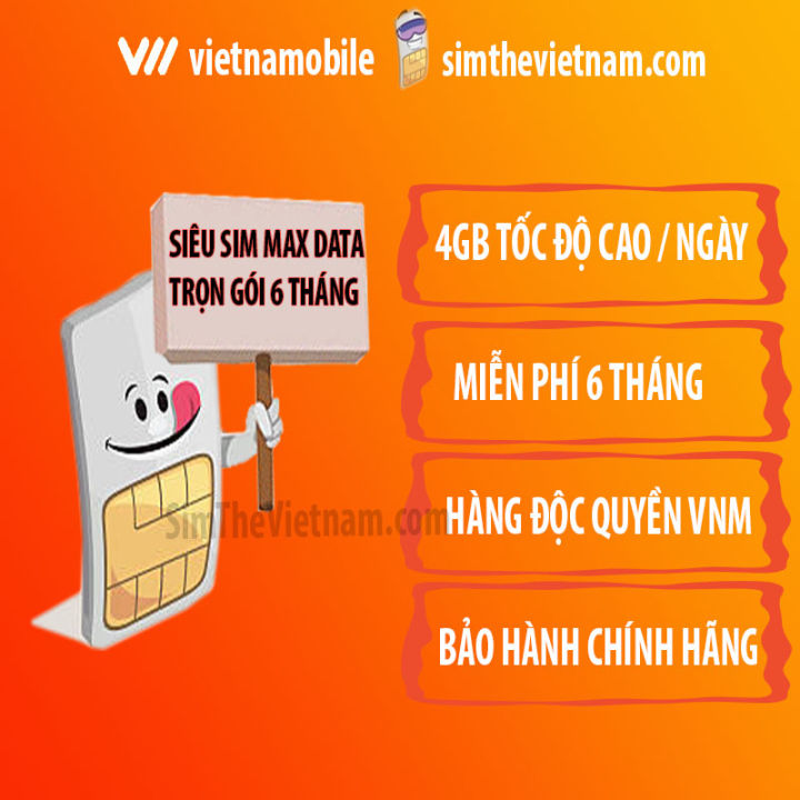 FREESHIP - CHƯA KÍCH HOẠT. Sim 4G Miễn Phí 3 Tháng - Nghe Gọi Miễn Phí - Siêu Sim Max Data 4G Vietnamobile Trọn Gói 3 Tháng - Không Tốn Phí Gia Hạn Hàng Tháng