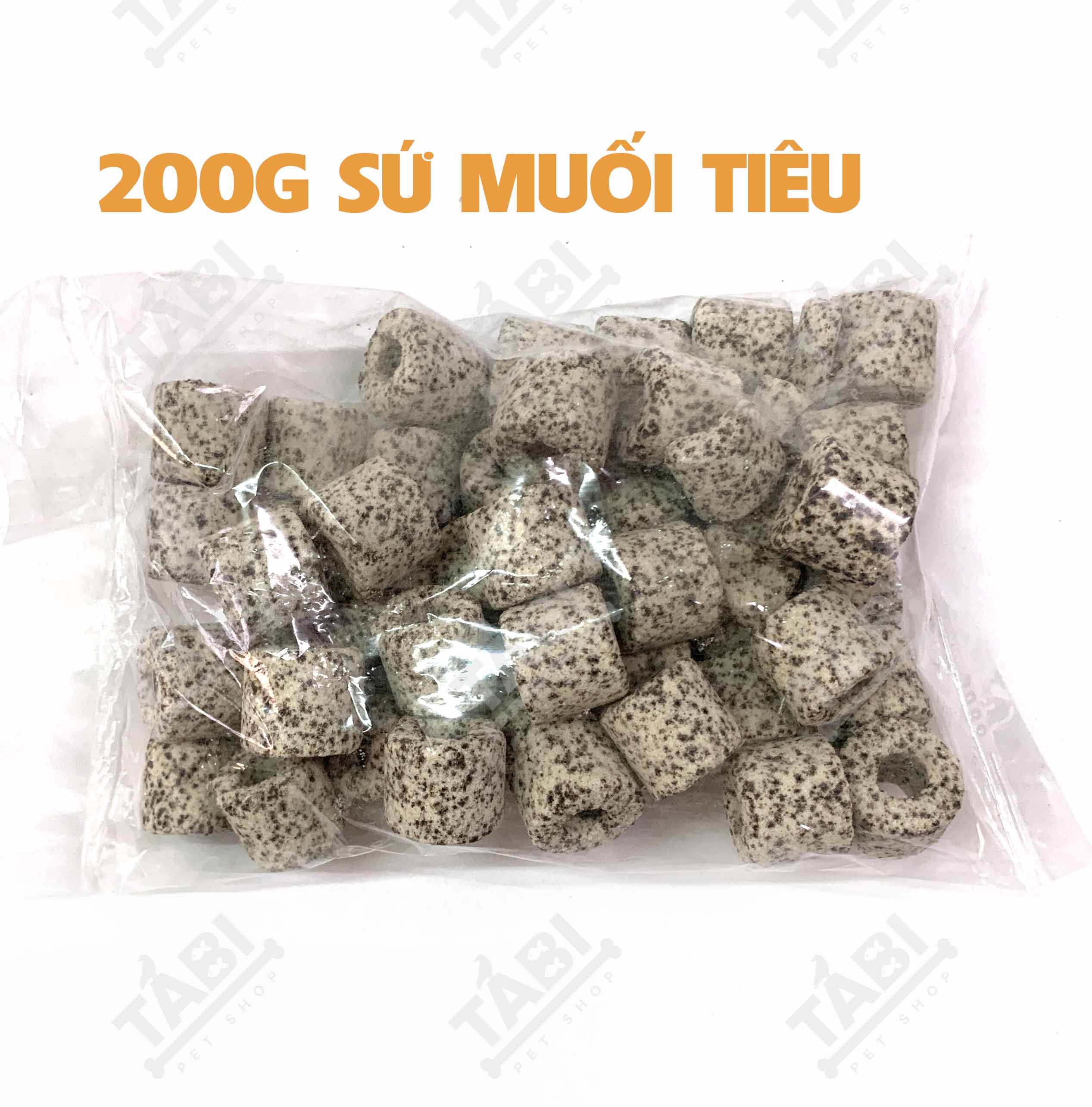200G Sứ Muối Tiêu Cao Cấp Lọc Hồ Cá - Sứ Nhẫn Muối Tiêu Cho Bể Cá Thuỷ Sinh