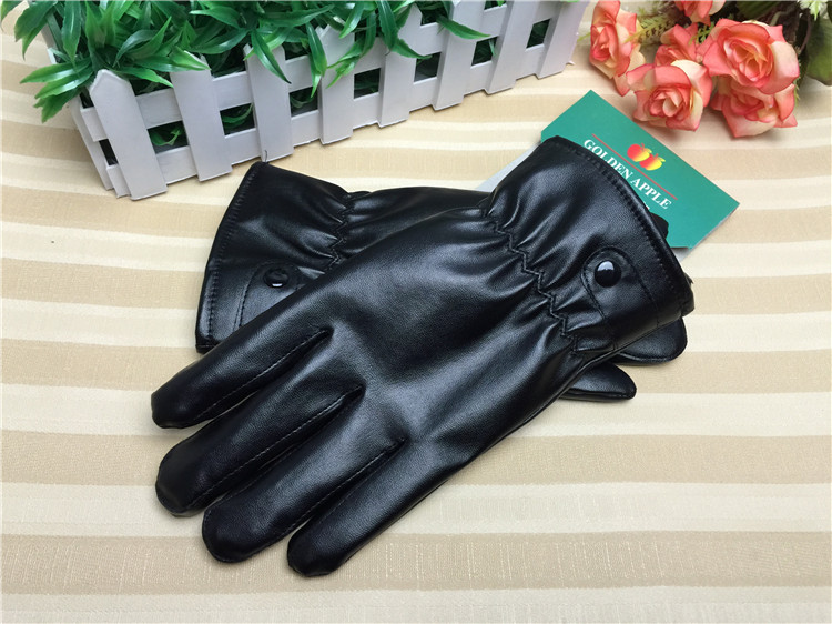(xả kho) Găng tay da PU cho nam cảm ứng lót nỉ, găng tay da nam chống nước da siêu mềm, siêu ấm