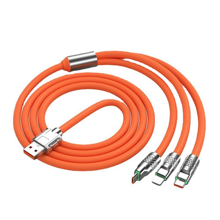 Cáp sạc đa năng 3 đầu lightning - microusb - type-c dài 1m2 sạc 3 thiết bị cùng một lúc.cáp sạc nam châm,cáp sạc iphone,cáp sạc type c,cáp sạc sam sung,cáp sạc nhanh