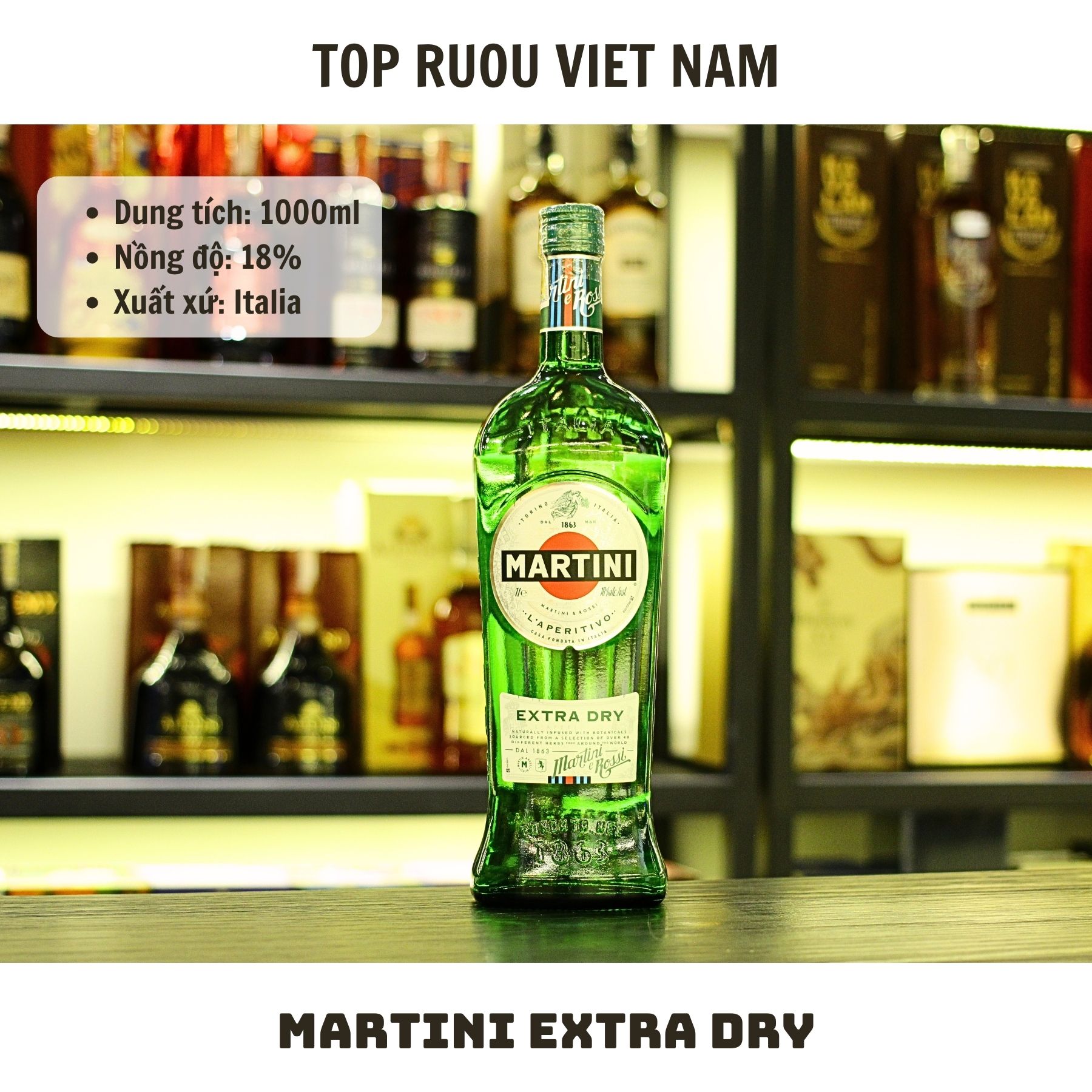 [TopRuouVietNam] Rượu Mùi Vermouth Martini Extra Dry - Rosso - Bianco - Cinzano 1000ml [Hàng Thật]