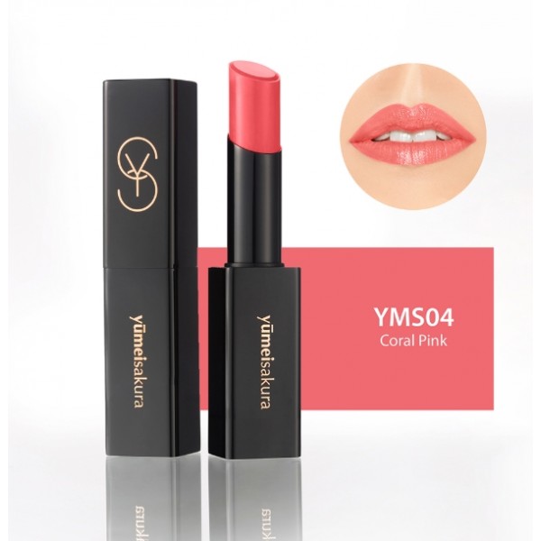 [HCM]Son dưỡng Môi collagen Yumeisakura - màu 04 coral pink kết cấu son giàu độ ẩm và collagen khắc phục tình trạng khô nứt lộ vân môi