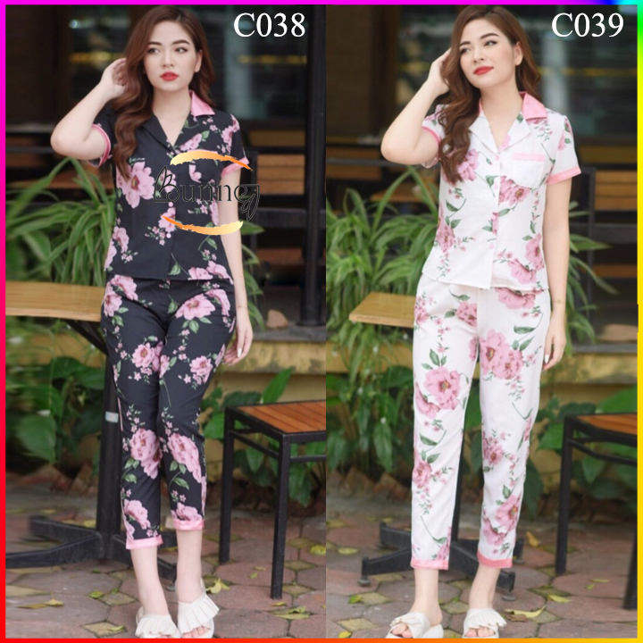 Đồ bộ nữ, đồ bộ mặc nhà, mặc sau sinh, bộ nữ PIZAMA mềm mịn mặc thoải mái