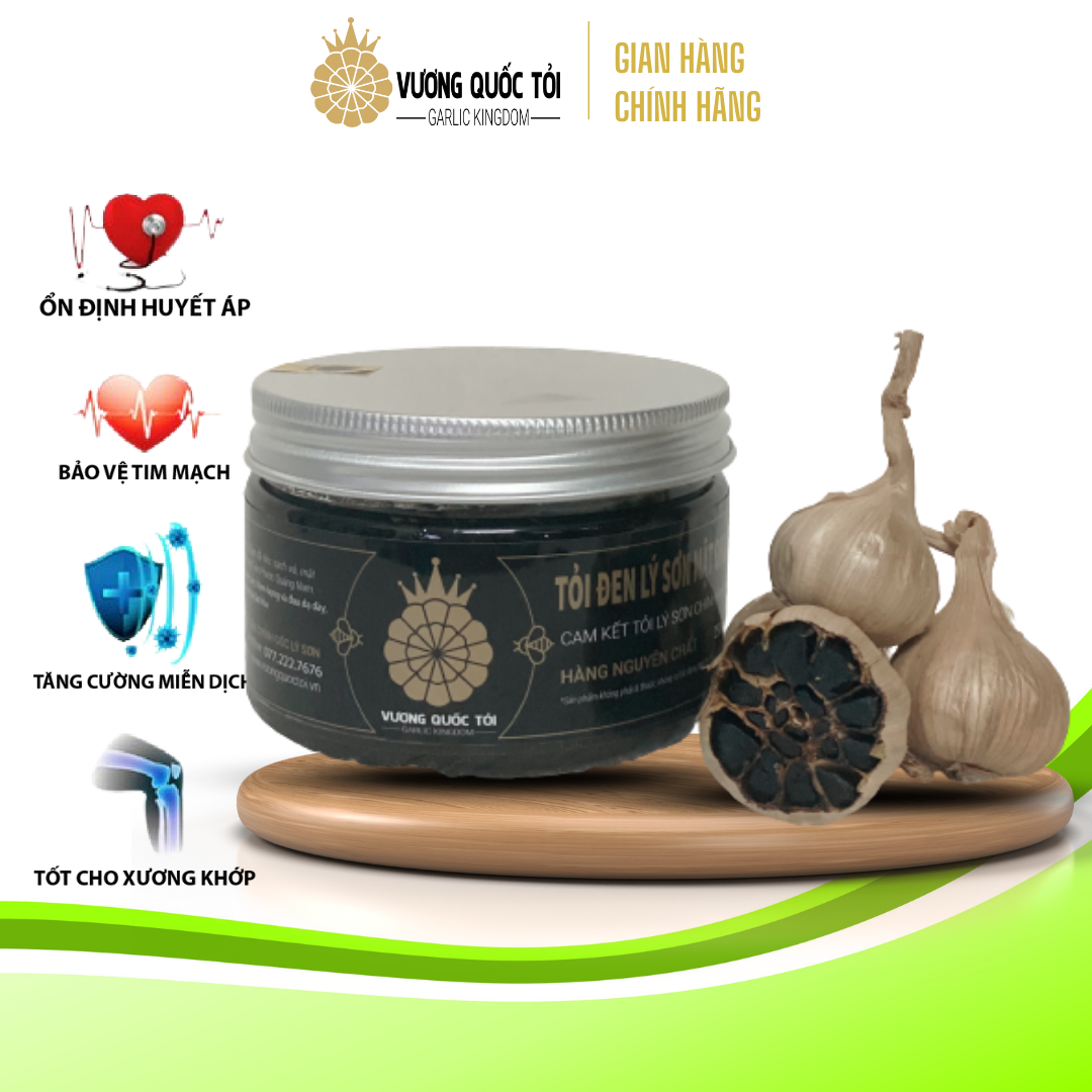 Tỏi Đen Lý Sơn Mật Ong - Vương Quốc Tỏi chính hiệu - hộp 250ml, ngừa viên họng, phòng cảm cúm, tốt cho dạ dày, tim mạch, tăng sức đề kháng - thực phẩm vàng cho sức khoẻ