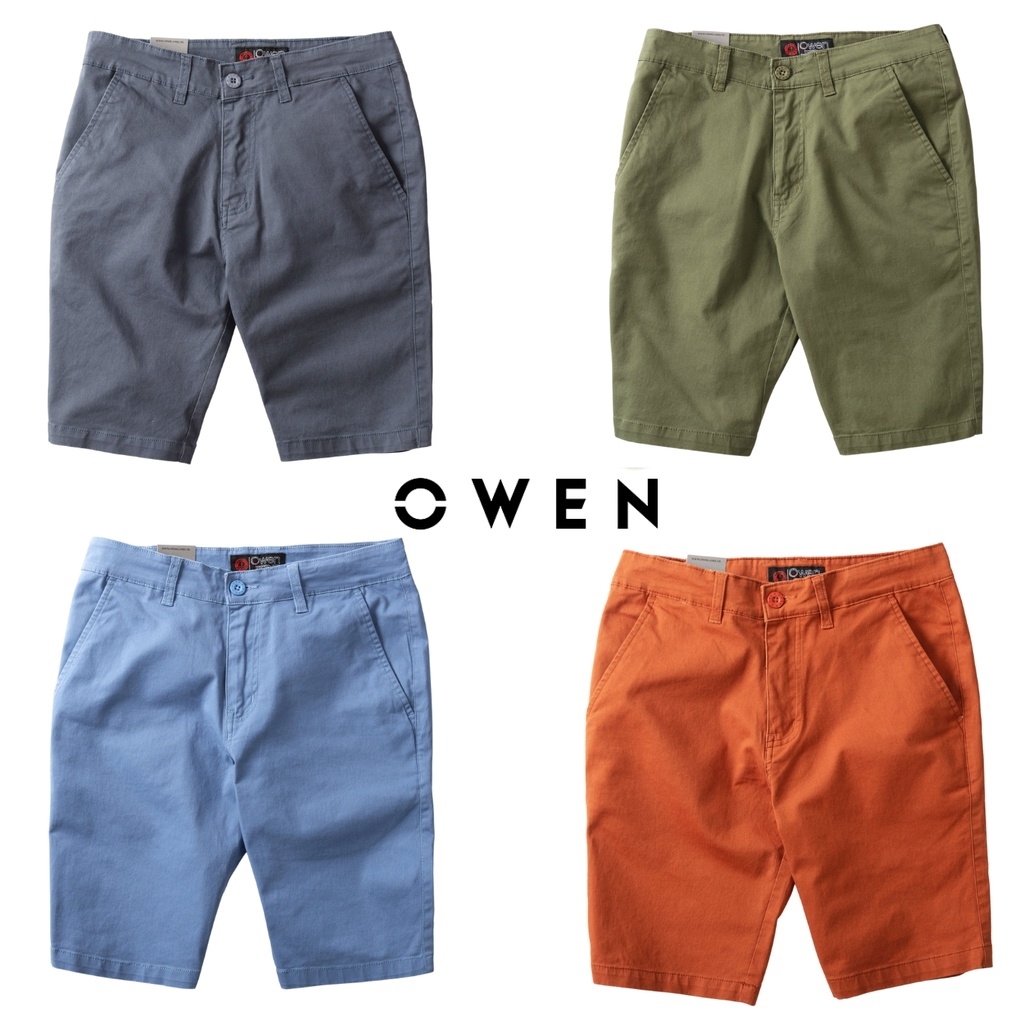 Combo ưu đãi quần short nam kaki Owen 7 màu chất liệu vải cotton cao cấp co  giãn trẻ trung dáng slimfit năng động 