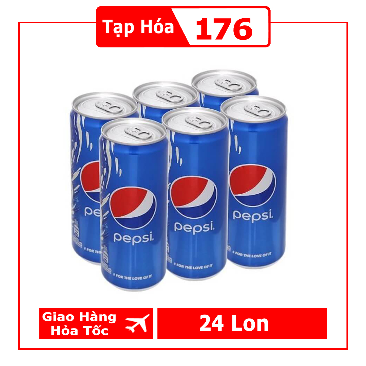 Thùng Nước Ngọt Có Gaz Pepsi Lon mẫu thường