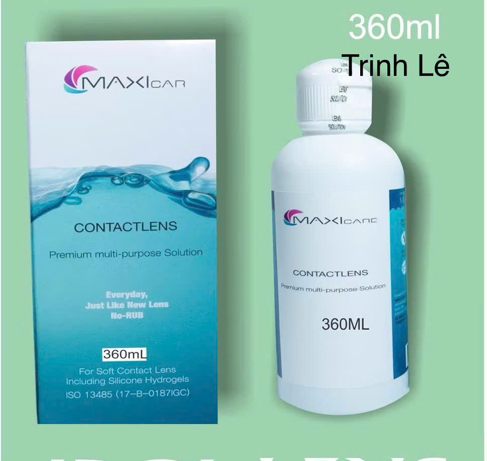 Dung dịch ngâm kính áp tròng 360ml OTHOR-K MAXIcare- nước rửa lens chai lớn xuất xứ Korea