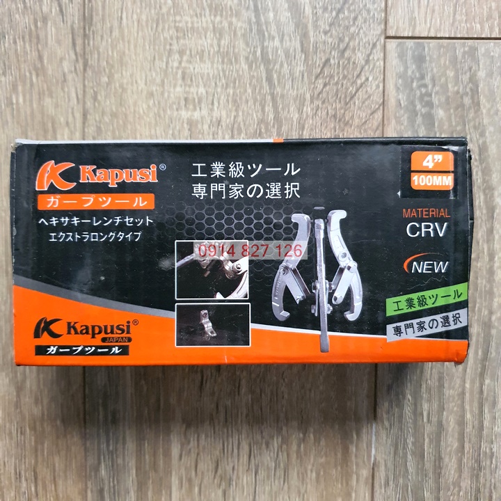 [Chính hãng] [Ảnh thật] Vam 3 vàng, cảo 3 chấu tháo vòng bi, bạc đạn hãng Kapusi Nhật Bản cỡ 4 icnh – 8inch,BH 12 tháng